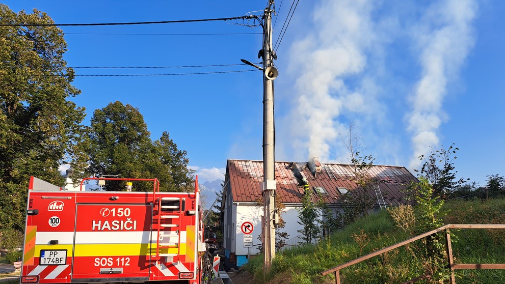 Požiar vo Veľkom Slavkove.