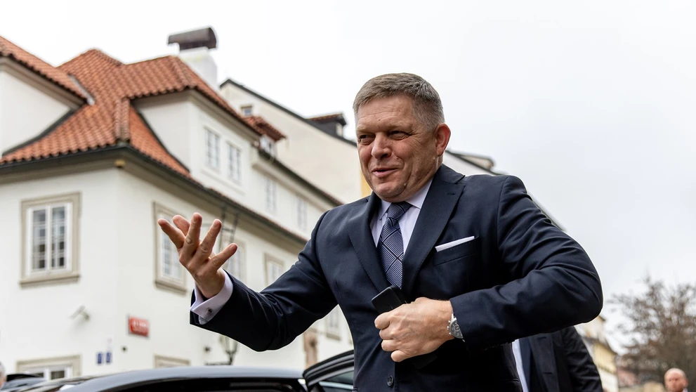 Robert Fico v Prahe.