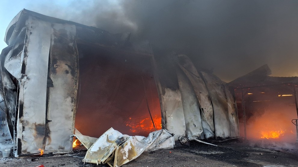 Požiar v Golianove.