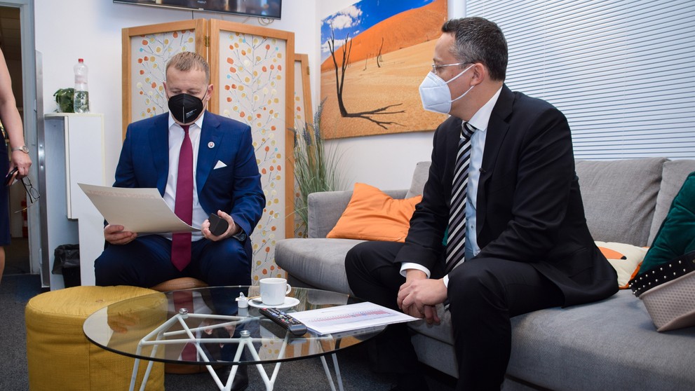 Boris Kollár a Ladislav Kamenický pred nakrúcaním.