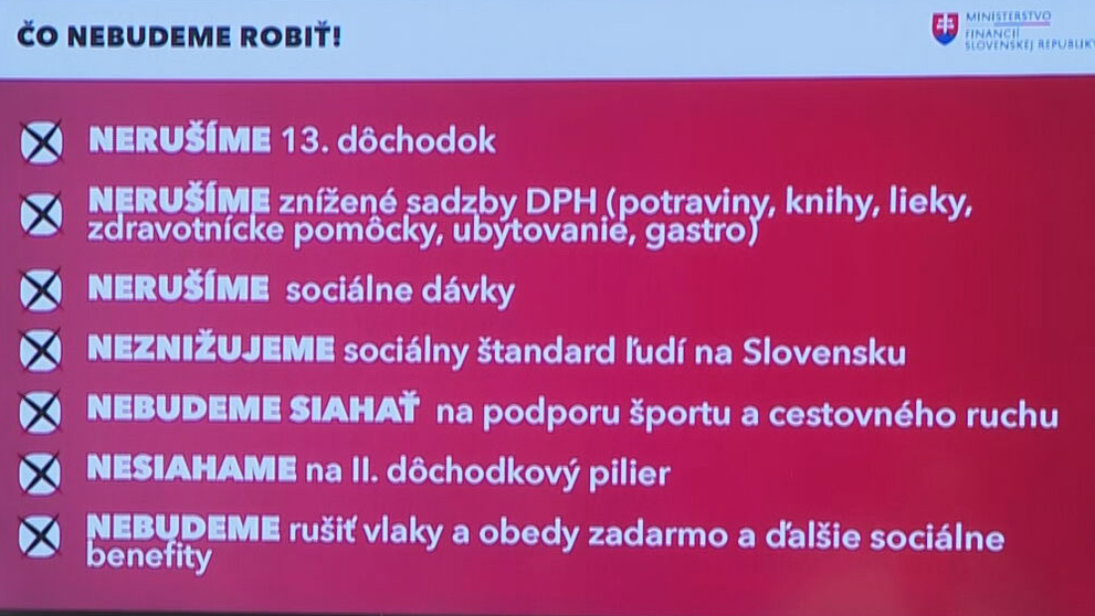 Čo sa nebude robiť