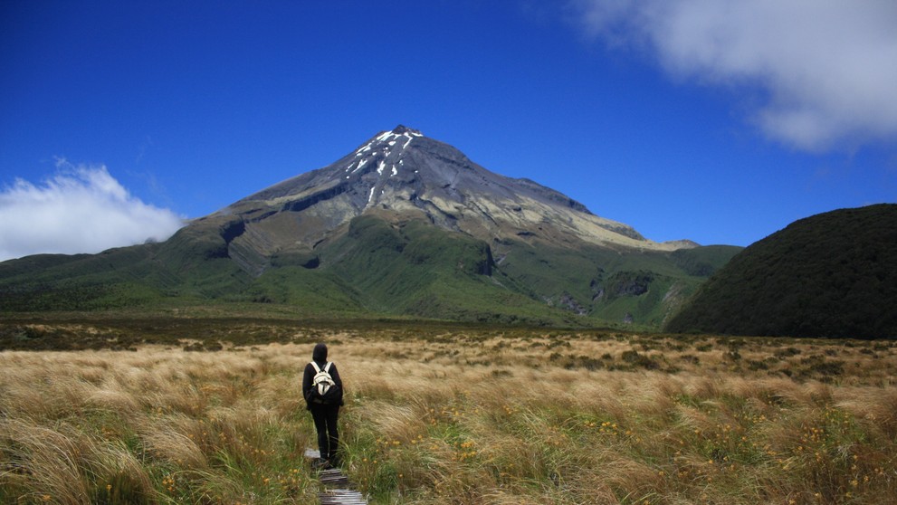 Hiking na Novom Zélande v oblasti Taranaki