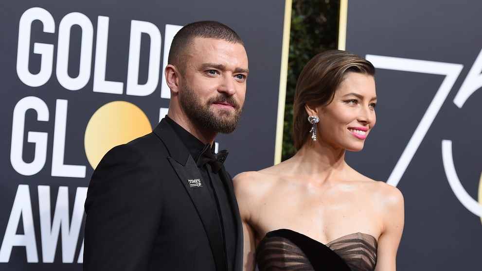 Jessica Biel na Zlatých glóbusoch
