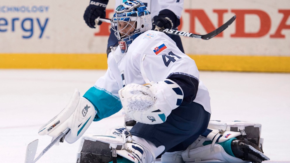 Brankár Tímu Európy Slovák Jaroslav Halák.