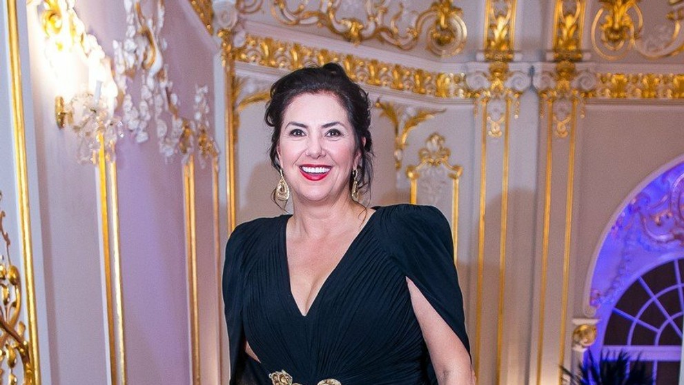 Celeste Buckingham a Aleš Mlátilík na Česko-Slovenskom plese v Prahe