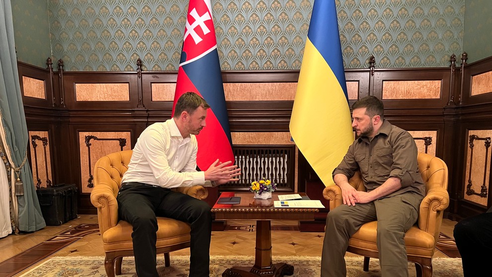 Eduard Heger a Volodymyr Zelenskyj.
