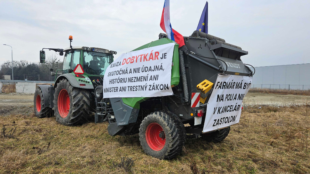 Protest farmárov v Prešove.