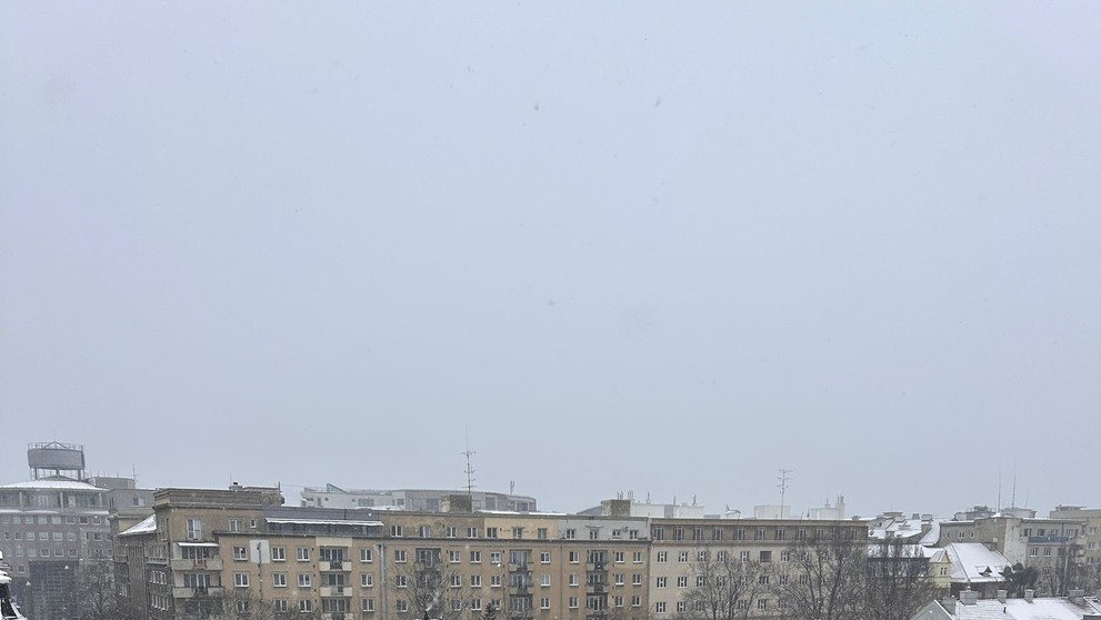 Zasnežená Bratislava.