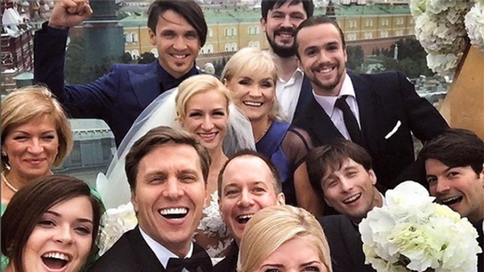 Selfie mladomanželov po obrade.