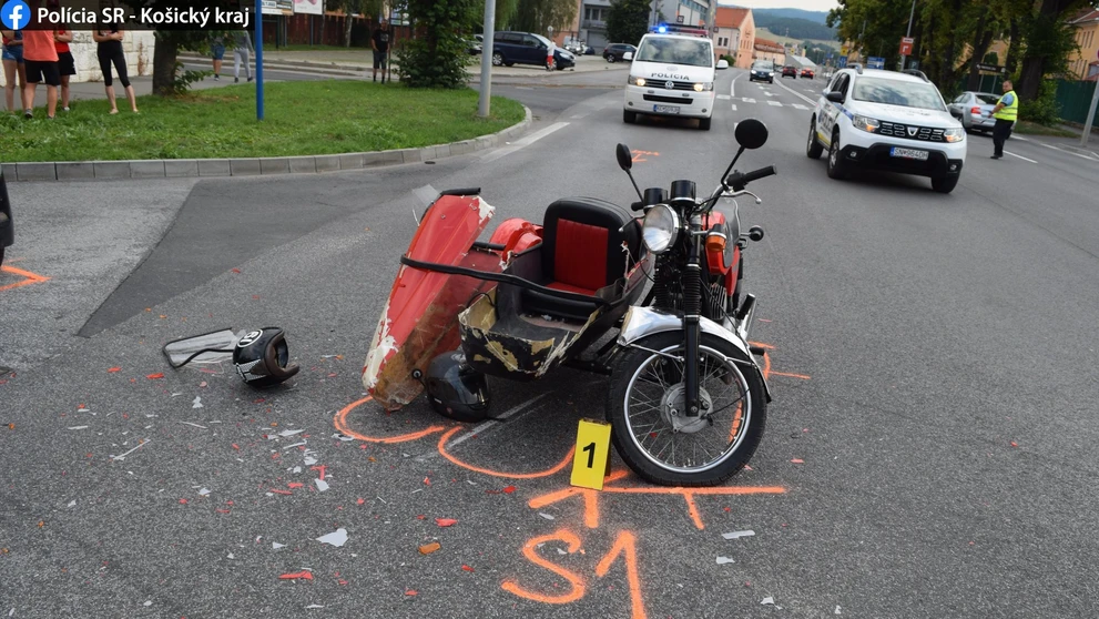 Zničený motocykel