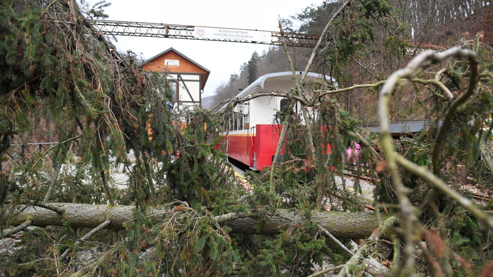Škody po silnom vetre v Košiciach.