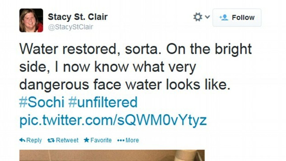 Trapas v Soči - hnedá voda