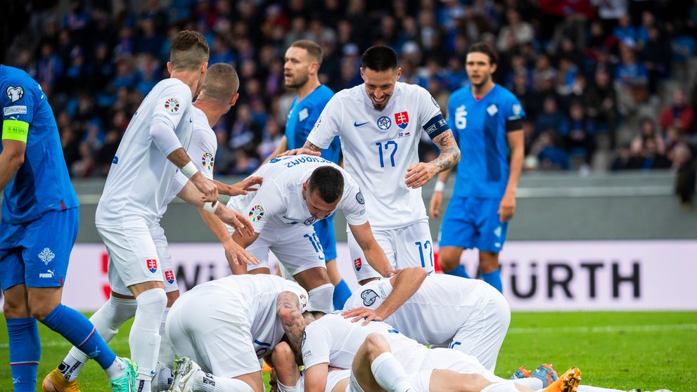 Gólová radosť slovenských futbalistov.
