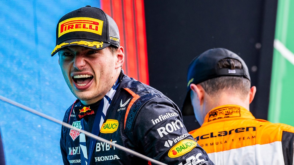 Max Verstappen sa teší z víťazstva na VC Veľkej Británie.