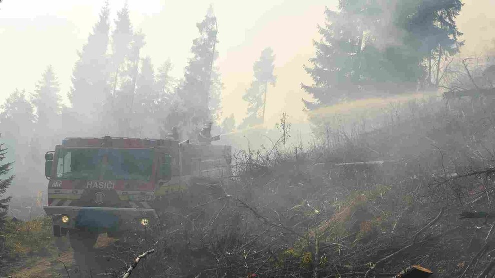 Požiar lesa v Levočských vrchoch 
