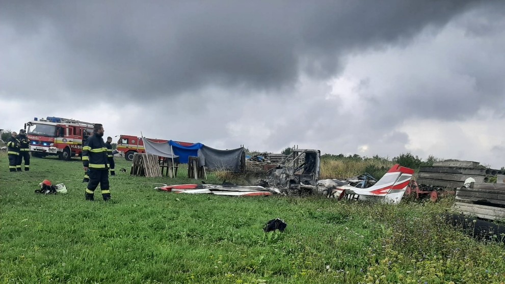 Spadnuté lietadlo pri obci Mokrý Hája.