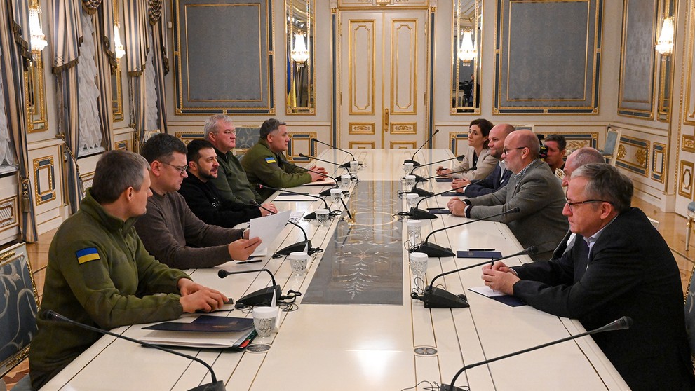 Slovenská delegácia na Ukrajine.