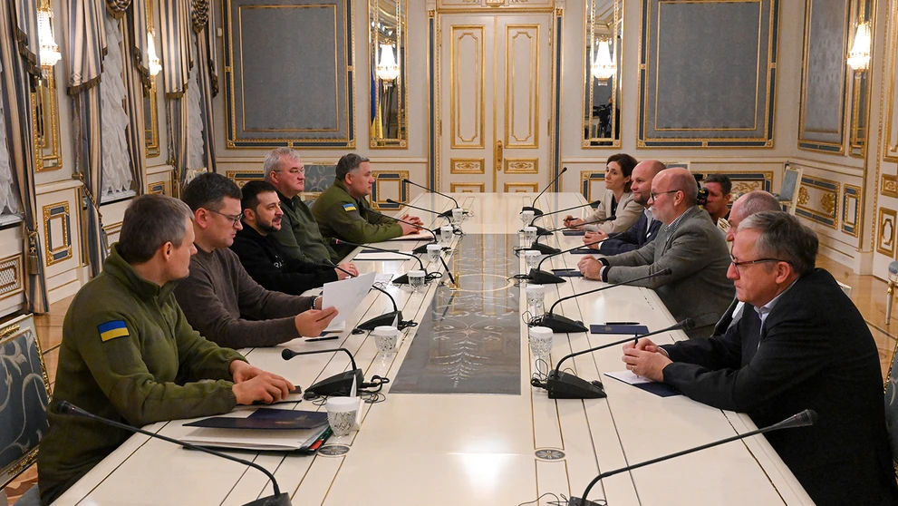 Slovenská delegácia na Ukrajine.