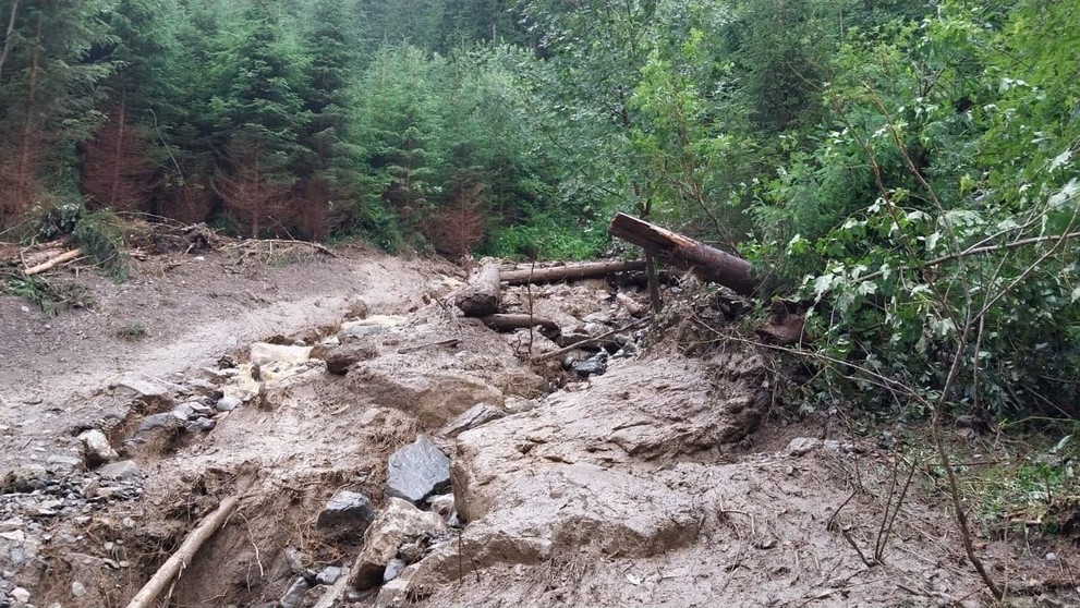 Oblasť, kde sa stalo nešťastie.