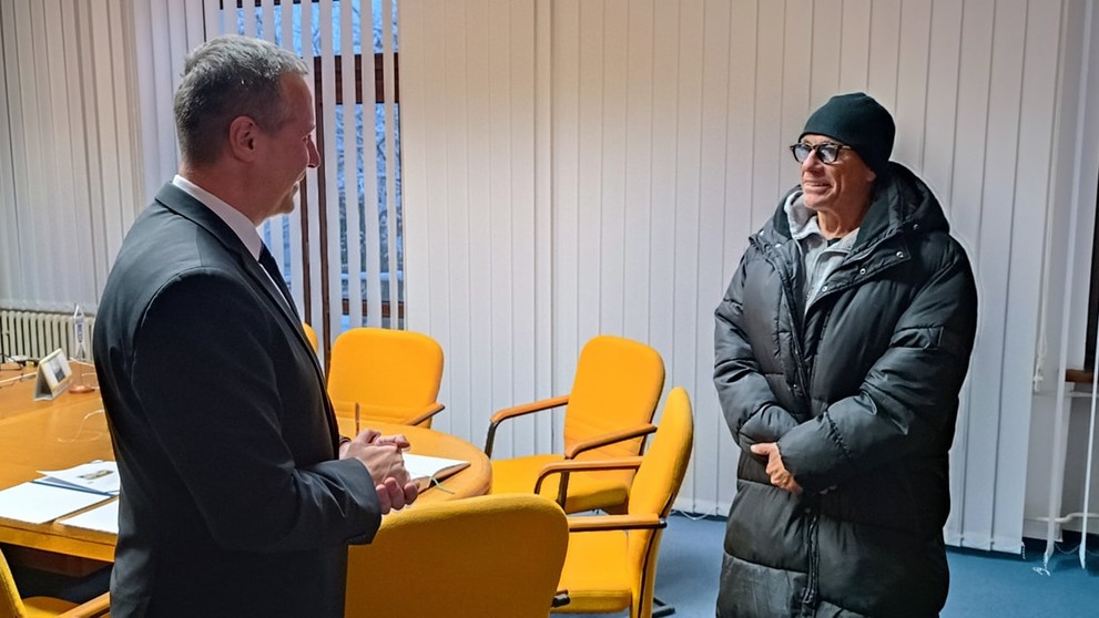 Jean-Claude van Damme v Michalovciach.