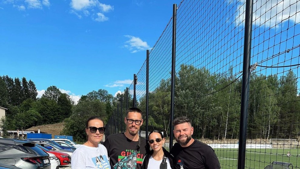 Michaela Gargano s rodinou na Slovensku