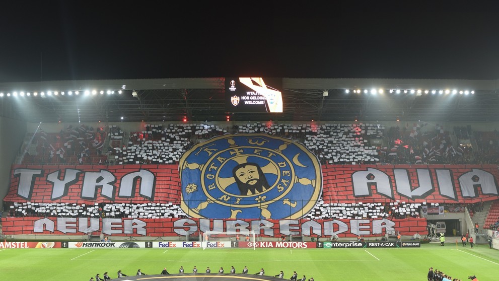 Fanúšikovia Trnavy pred duelom EL proti Fenerbahce.