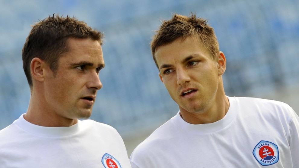 Milan Ivana (vpravo) počas pôsobenia v Slovane.