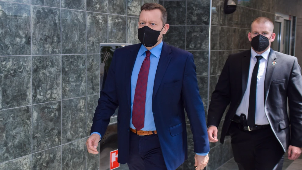 Daniel Lipšic pred nakrúcaním.
