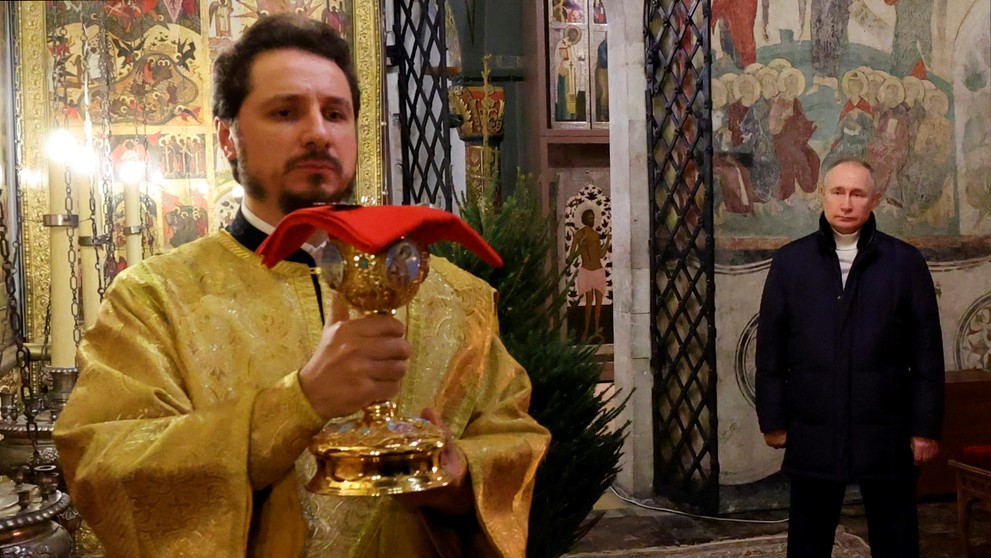 Vianočnú omšu absolvoval Putin v kremeľskom chráme.