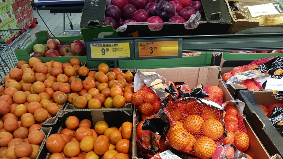 Ceny potravín v Biedronke v Krakove