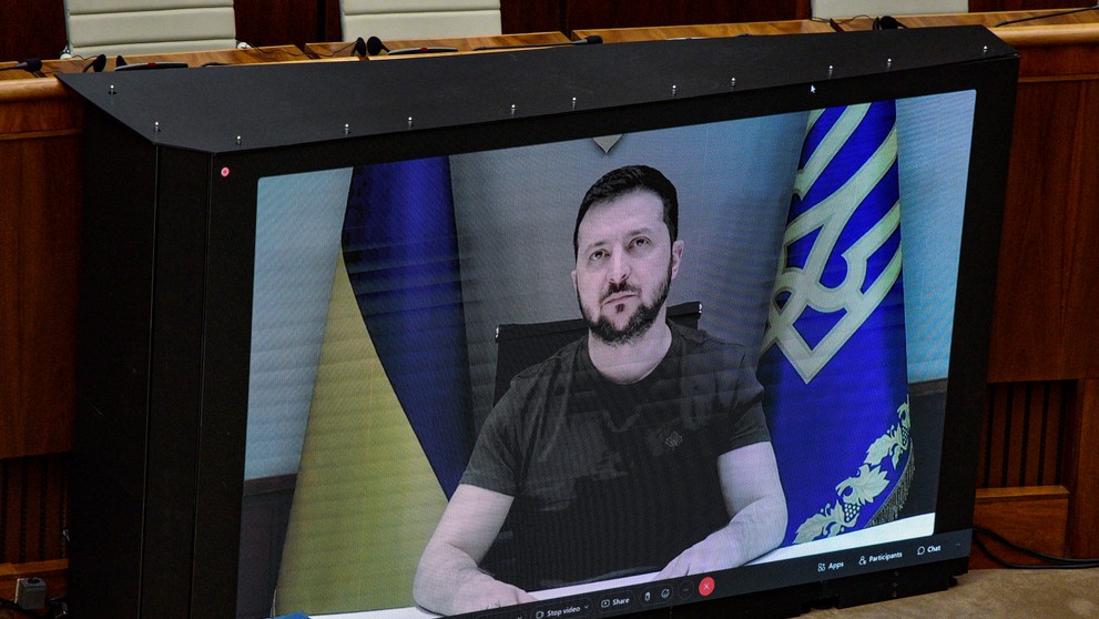 V. Zelenskyj sa v parlamente poďakoval Slovensku.