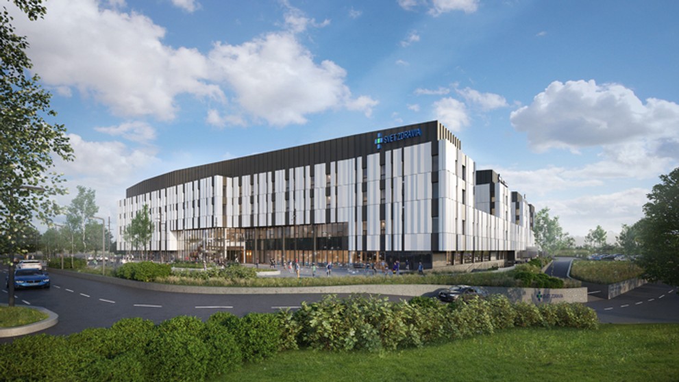 Vizualizácia nemocnice v bratislavských Boroch.