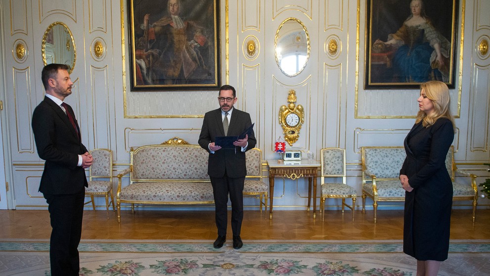 Eduard Heger a Zuzana Čaputová.