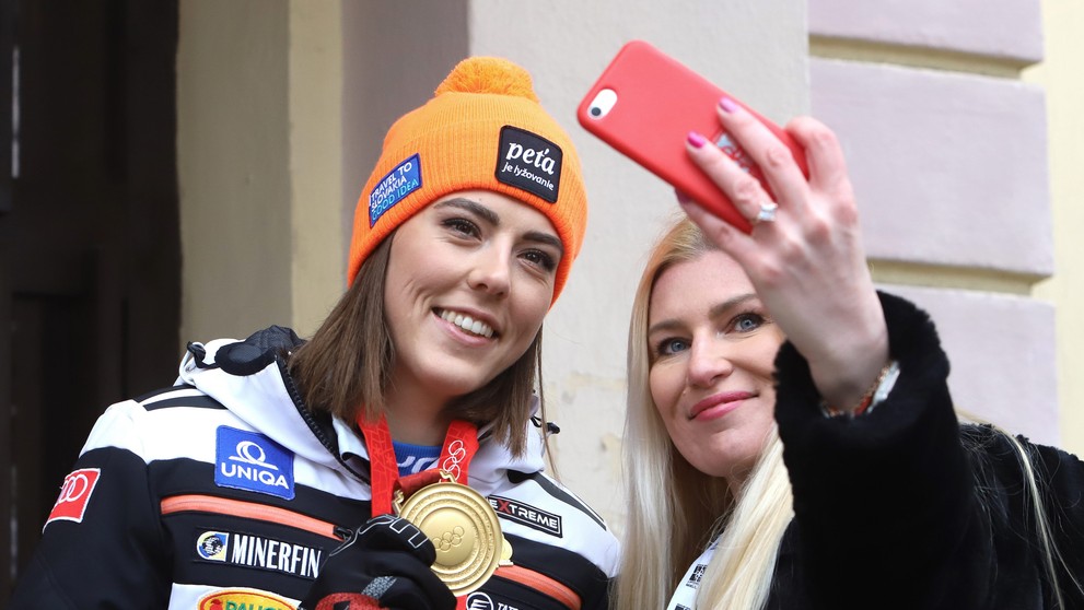 Petra Vlhová v Liptovskom Mikuláši.