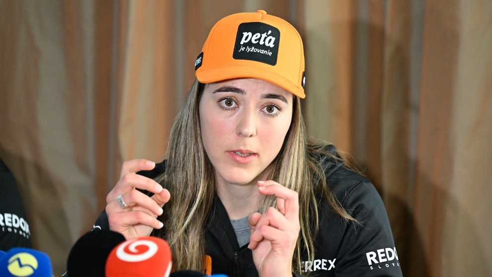 Petra Vlhová počas mediálneho brunchu.