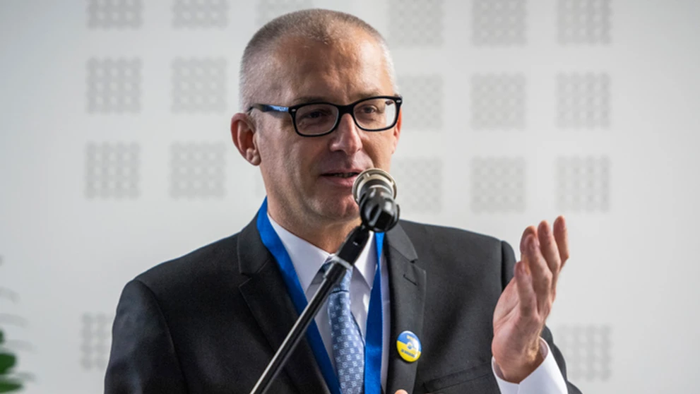 Predseda SPOLU Miroslav Kollár počas snemu strany.