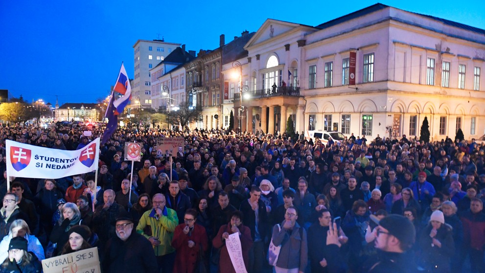 Protest v Košiciach.