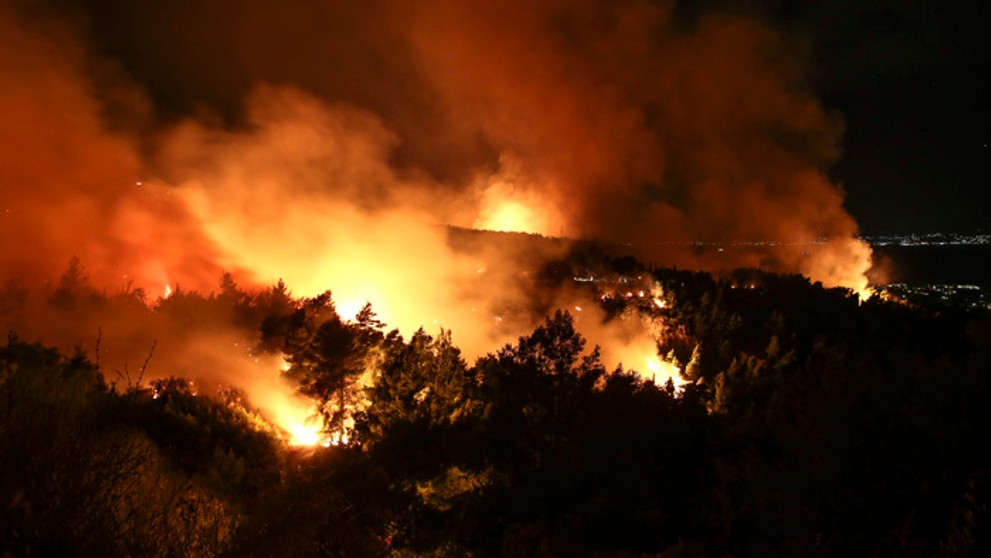 Požiar v Grécku.