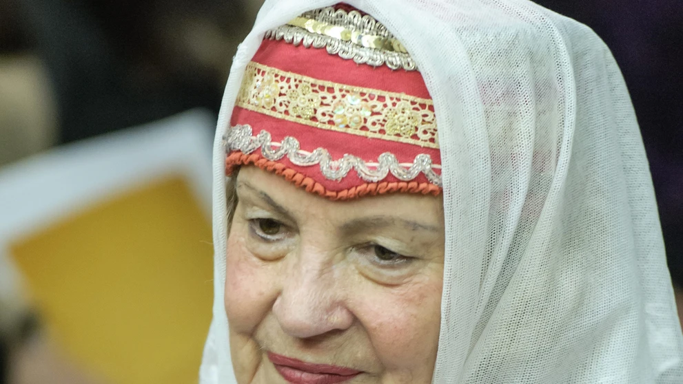 Na snímke speváčka ľudových piesní Darina Laščiaková