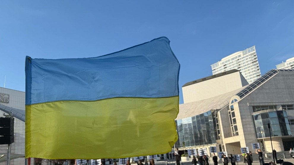 Demonštrácia proti koncertu Anny Netrebko.