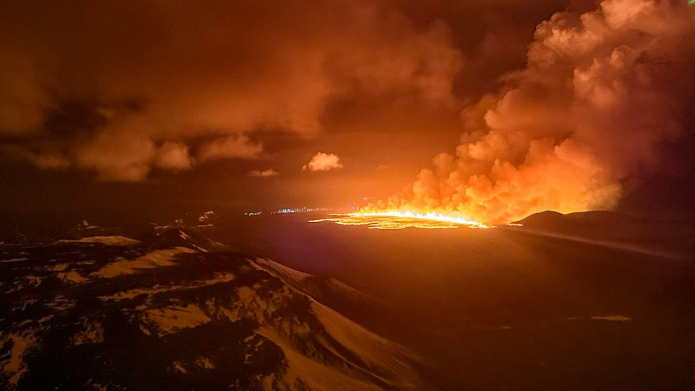 Erupcia na Islande. 