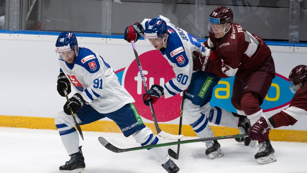 Zo zápasu Slovensko - Lotyšsko na Kaulfand Cupe.
