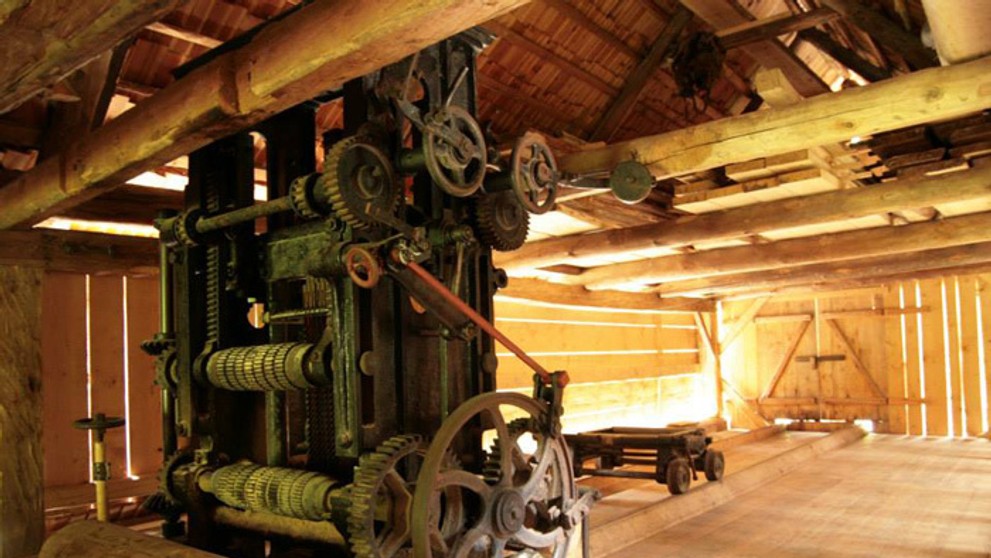 Interiér Vodného mlynu v Kvačianskej doline. 