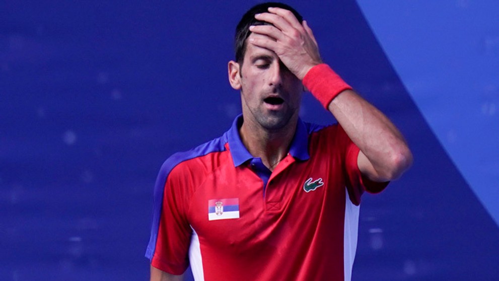 Reakcia Novaka Djokoviča po prehre o olympijský bronz.