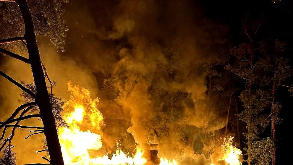 Požiar chaty v Borskom Svätom Jure