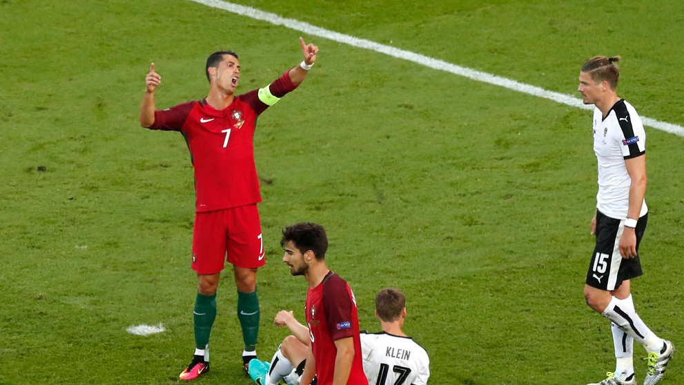 Snímky zo zápasu Portugalsko - Rakúsko