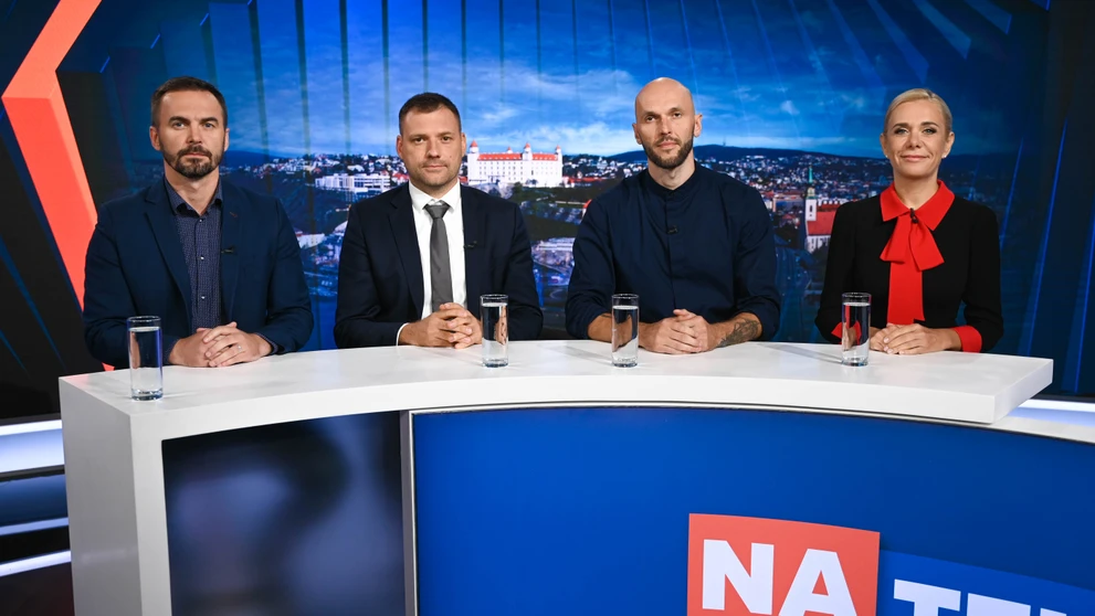 M. Šipoš, T. Taraba, M. Truban a D. Saková v relácii Na telo.