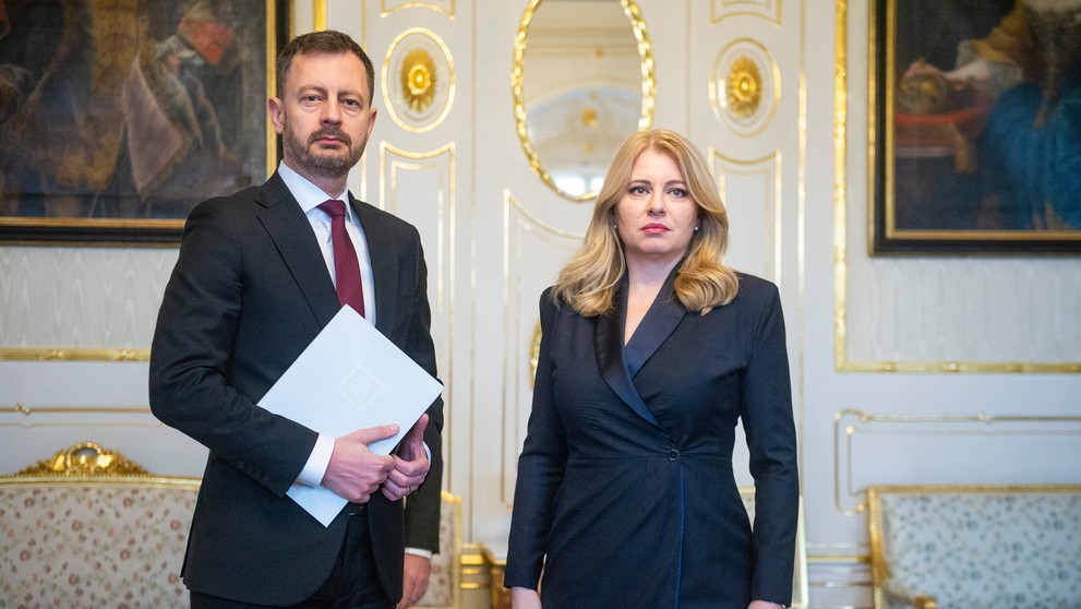 Eduard Heger a Zuzana Čaputová.