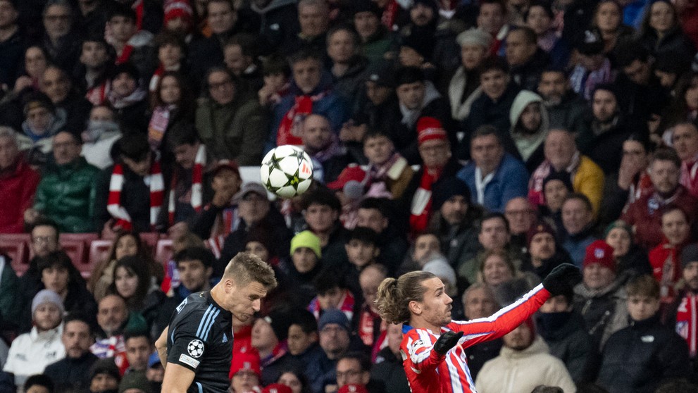 Momentka zo zápasu Atlético Madrid - Slovan Bratislava