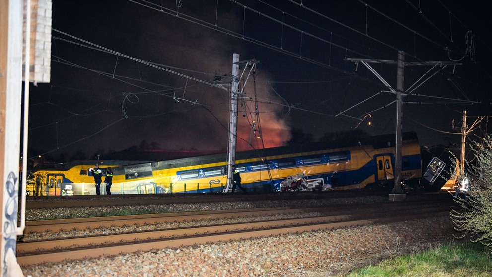 Vlaková nehoda v Holandsku.